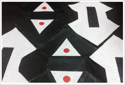 オニギリ柄の布