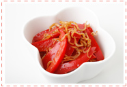 赤パプリカのじゃこ炒め